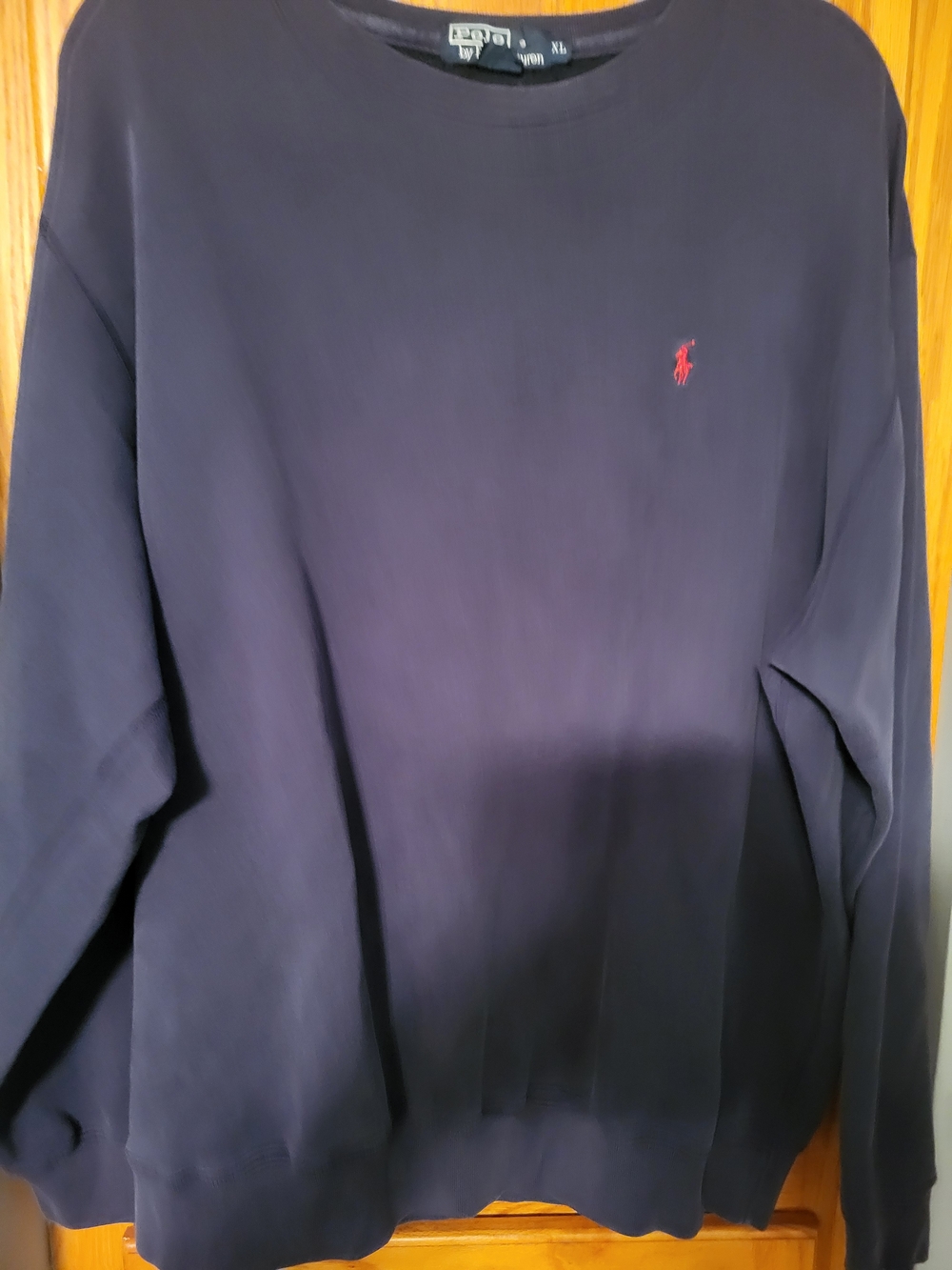 Polo by Ralph Lauren Men's Navy Sweatshirt with Red Pony Logo